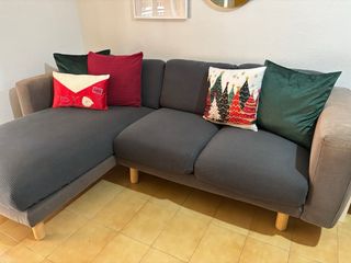 Sofá Chaise Longue Gris Oscuro