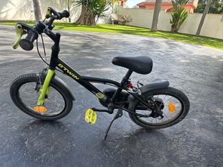 Bici Niños Btwin 16 Negra y Amarilla