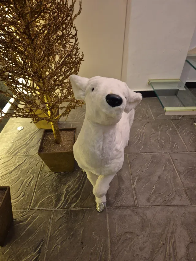 Decoración Navideña Ciervo Blanco