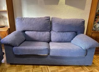 Sofás de tela azules
