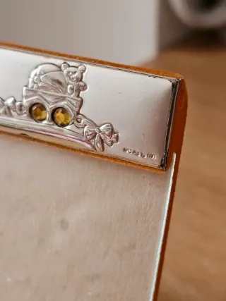 Cornice portafoto piccola trenino argento