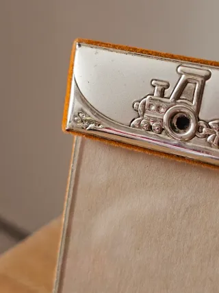 Cornice portafoto piccola trenino argento