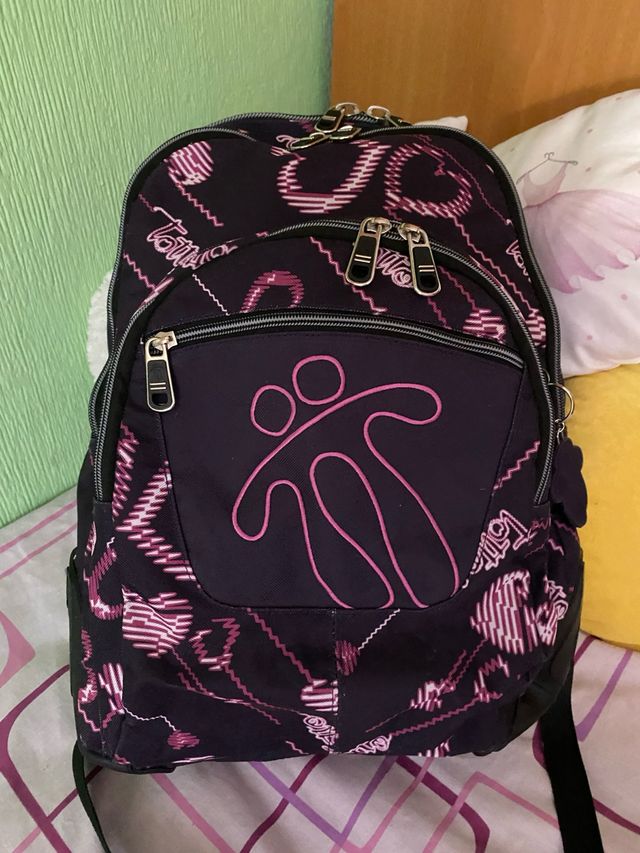 Mochila Totto Morada Estampada