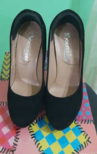 Décolleté nero tacco 12 scamosciato Shoemaker