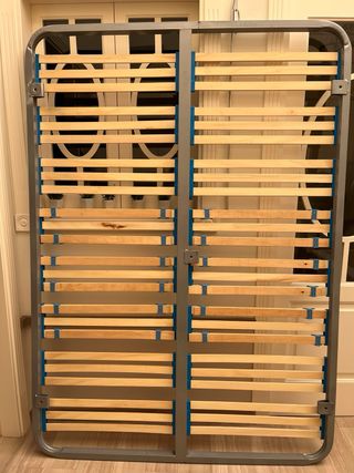 Somier metálico con lamas de madera regulables