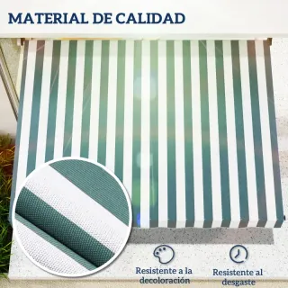 Toldo Manual Retráctil 200x150x170-280 cm