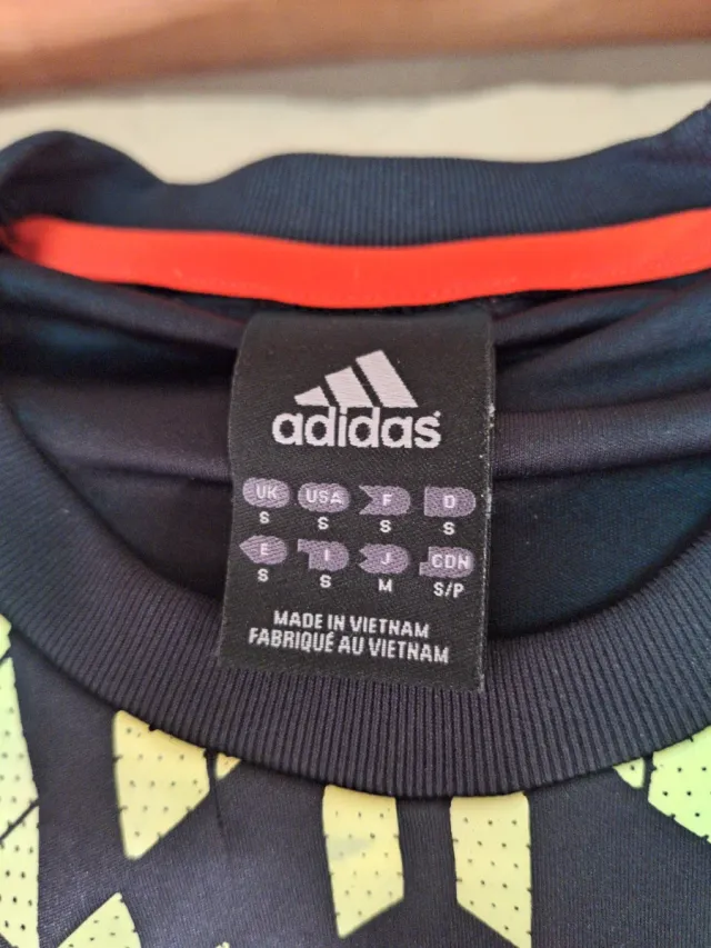 Camiseta Adidas F50 Talla S Negra/Amarillo Flúor