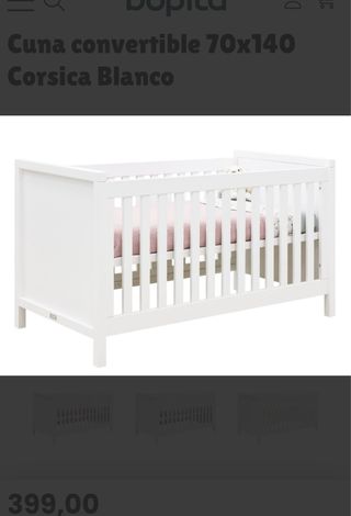 Cuna convertible 140x70