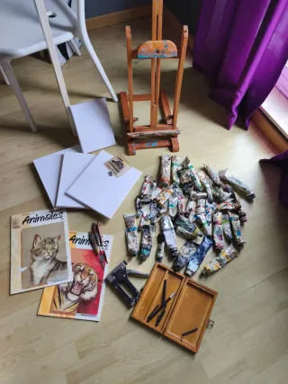 OFERTONLote Tubos de Pinturas Óleo, Lienzos, Grap