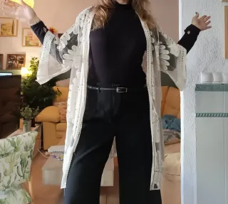 Túnica hippie bordada blanca