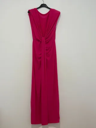 Vestido fiesta largo fucsia