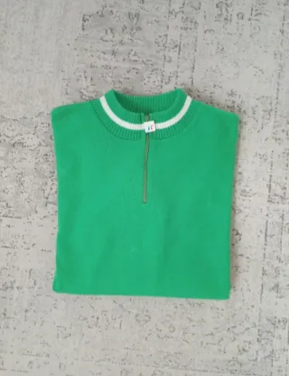 Jersey punto cuello cremallera