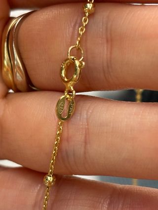 catenina palline argento 925 placcato oro