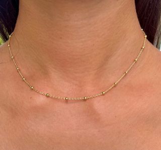 catenina palline argento 925 placcato oro