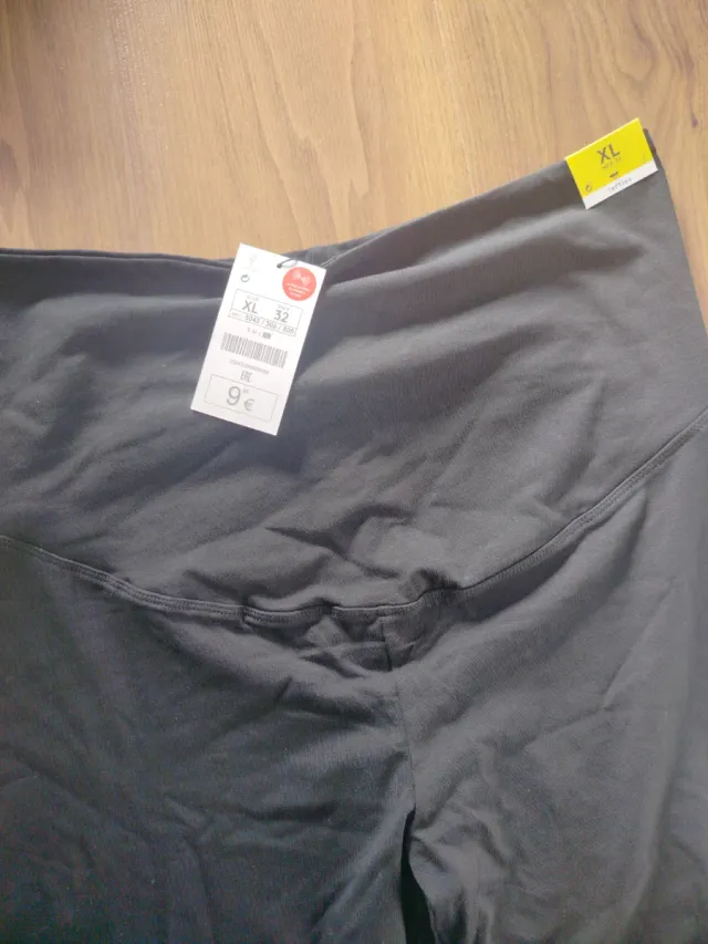 Leggings premamá negros talla XL