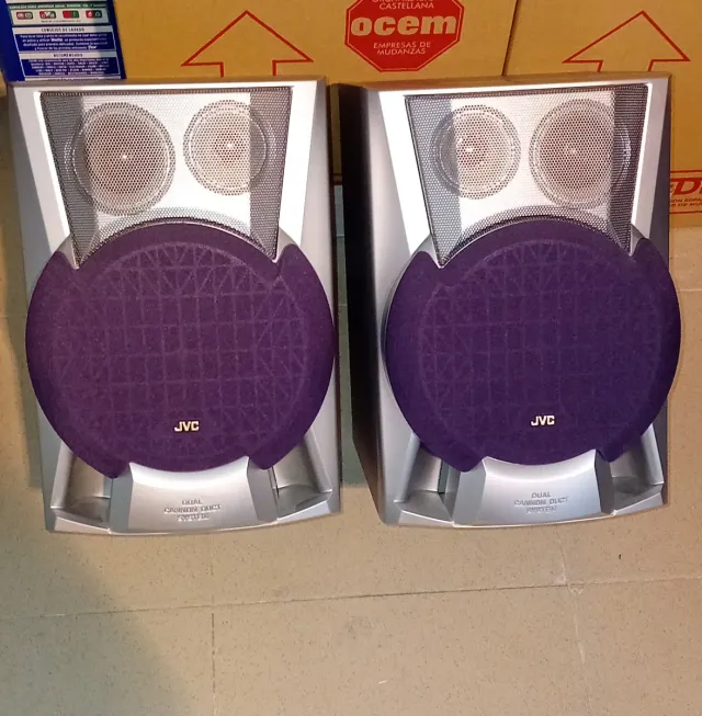 Minicadena JVC Plata CD Doble Cassette MX-J75R