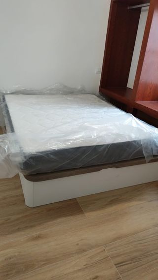 Canape abatible madera y tela