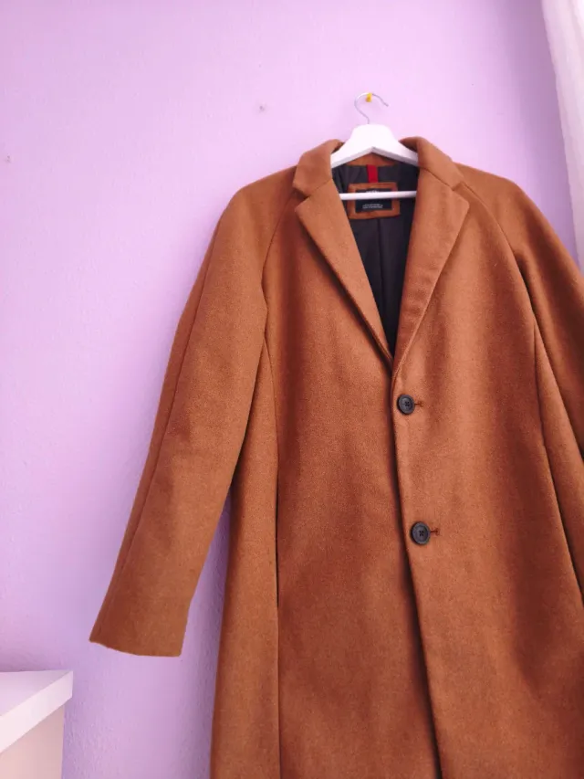 Abrigo Bershka Marrón Talla XS