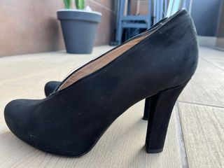 Zapatos Unisa Negro Terciopelo Talla 37