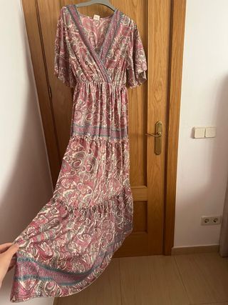 Vestido largo estampado talla única