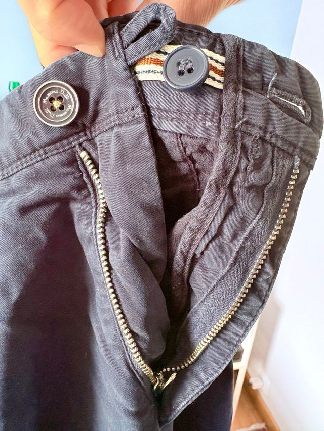 Pantalón Massimo Dutti Extra Slim Fit Azul Marino