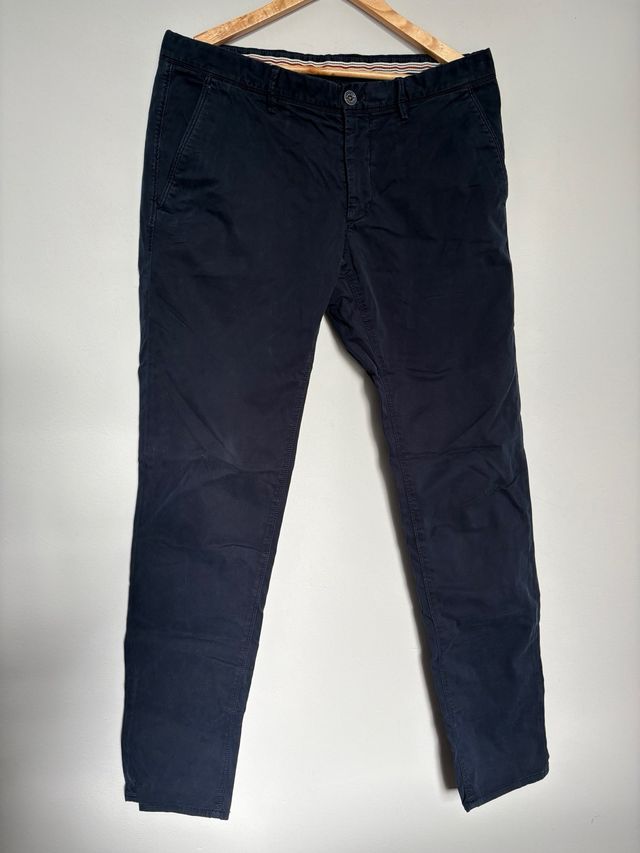Pantalón Massimo Dutti Extra Slim Fit Azul Marino