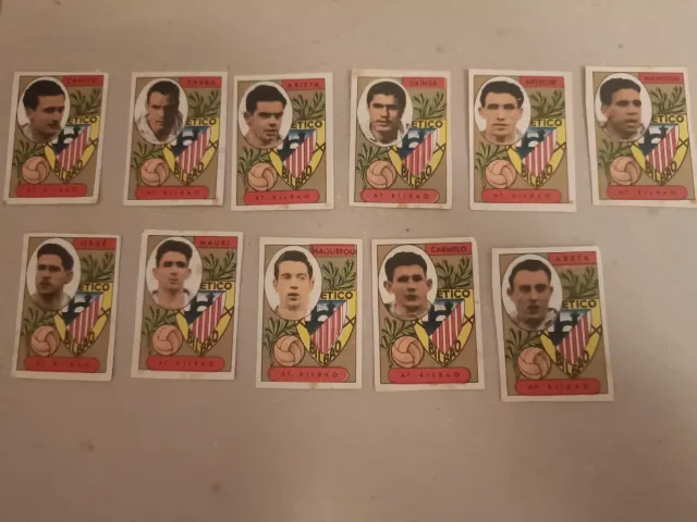 11 cartas Atlético de Madrid Liga 1955-56