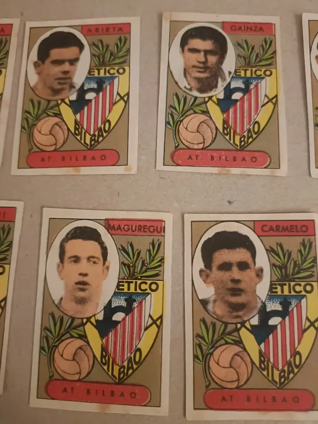 11 cartas Atlético de Madrid Liga 1955-56