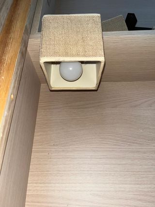 COJUNTO 6 LAMPARAS DE PARED DE METAL Y TELA