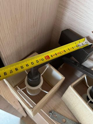 COJUNTO 6 LAMPARAS DE PARED DE METAL Y TELA