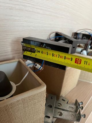 COJUNTO 6 LAMPARAS DE PARED DE METAL Y TELA