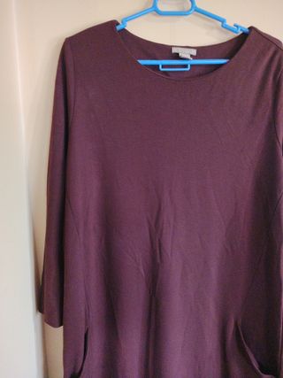 Vestido granate talla grande