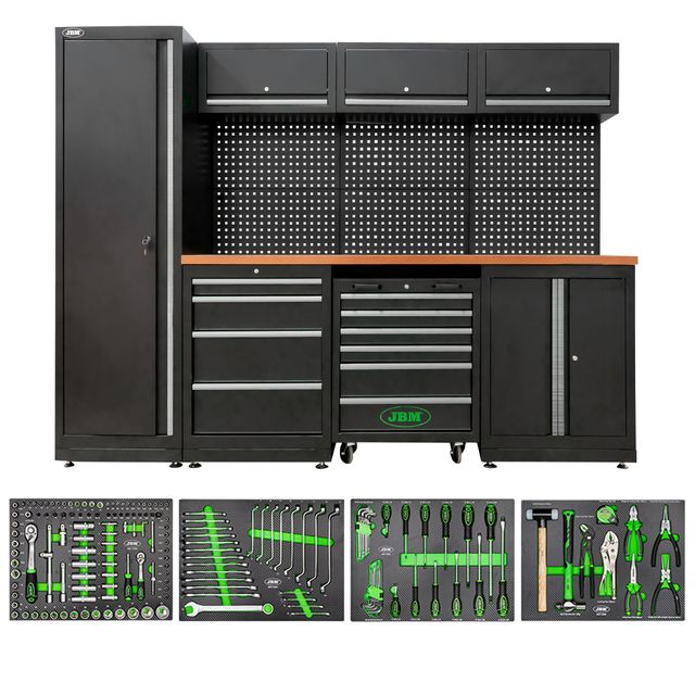 MUEBLES TALLER BANCO DE TRABAJO JBM NEGRO/GRIS