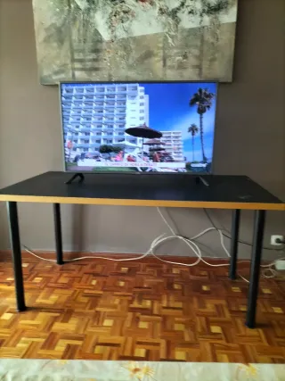 Mesa escritorio madera y metal