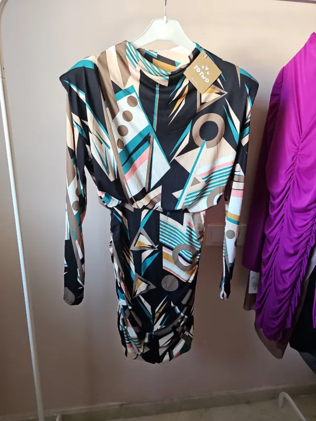 Vestido estampado geométrico