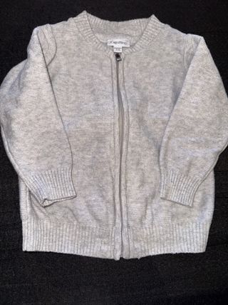 Cardigan grigio con zip