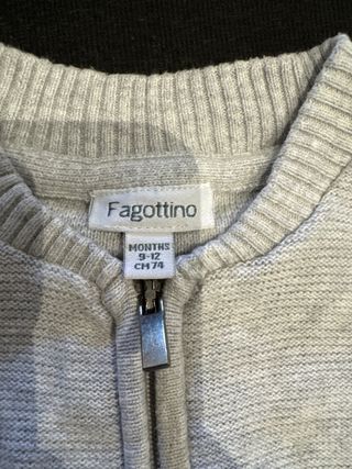 Cardigan grigio con zip
