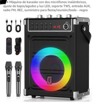 Máquina Karaoke con 2 Micrófonos