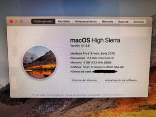 MacBook Pro 13 2011 Plata