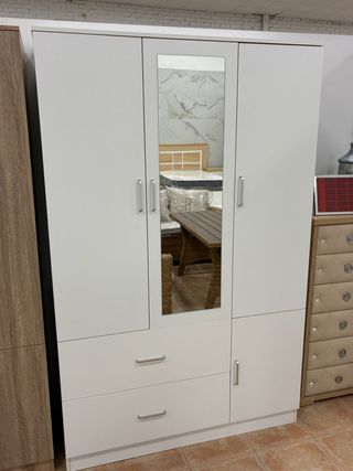 Armario blanco con espejo y cajones! Nuevos!!