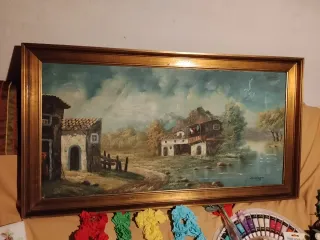 Cuadro antiguo paisaje