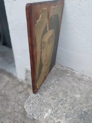 Cuadro antiguo de santa Teresa de Jesús,en madera