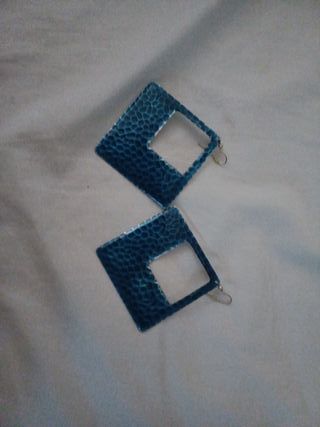 Pendientes Cuadrados Azules