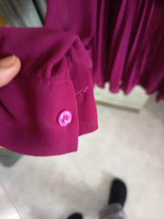 Camicia donna plissettata colore vinaccia, bordeau