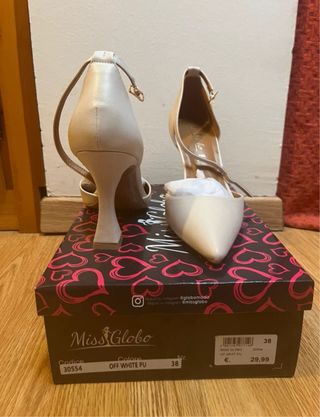 Scarpe eleganti tacco Miss Globo beige