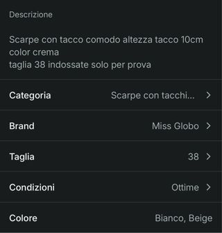 Scarpe eleganti tacco Miss Globo beige