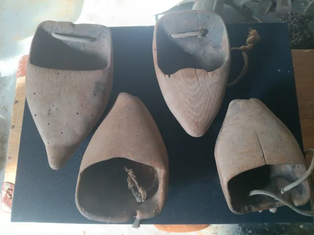 4 Herramientas de Madera para Sembrar antiguas