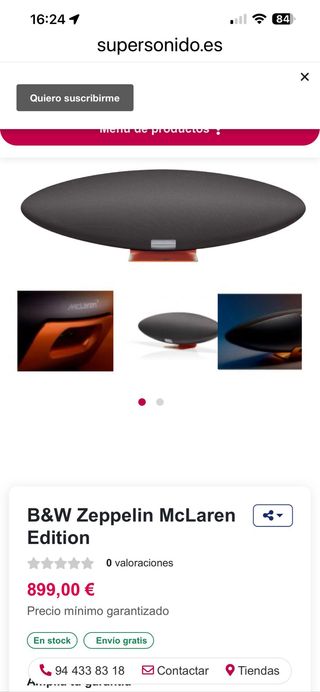 Bowers & Wilkins Zeppelin Edición McLaren