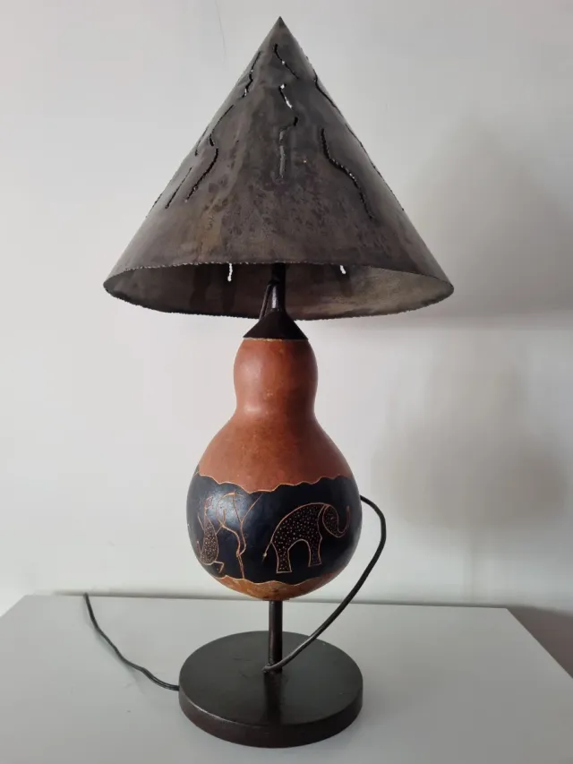 Lámpara artesanal calabaza (precio negociable)