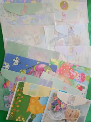 Cartas y sobres infantiles vintage